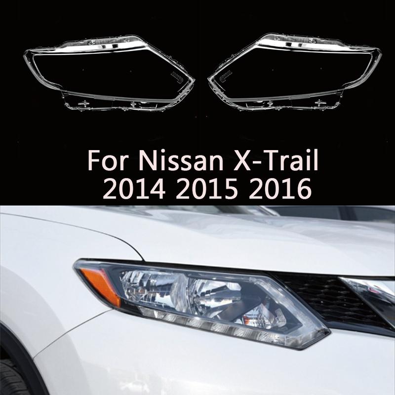 For Nissan X-Trail 2014 2015 2016 front Car Headlight Cover Lens Shell Lampcover Lampshade Headlamp Light mask