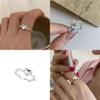 Elegant Korean Heart Shaped Copper Ring For Women With Adjustable Size For Fashionable Style