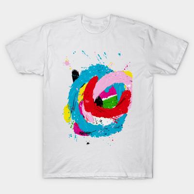T Shirt Women Splash Of Colors By Regiaart Harajuku Print Kawaii Tshirt Summer Short Sleeve Female T-Shirt Top Tee
