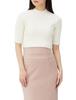 Jill by Jill Stuart Sweater In Sweet Compact Wide Rib Knit Ecru (Featured Magazine) Top, Women's,