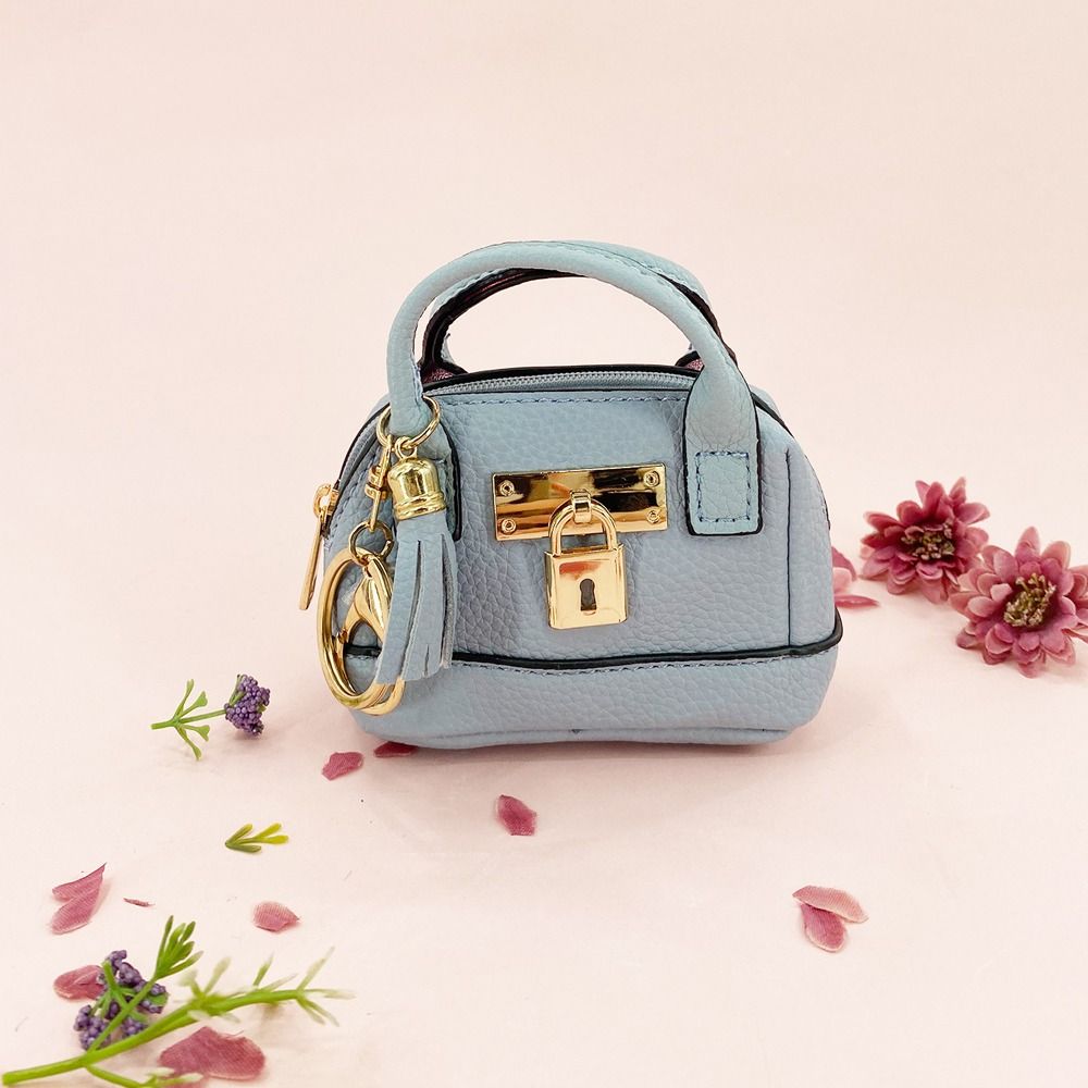 Creative With KeyChain Key Bag Simple PU Leather Mini Storage Pouch Multifunction Gift Coin Purse Wallet