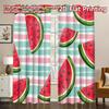 2D FLAT PRINTING 2pcs Curtains (Without Rod) Summer Watermelon Slices Popular Creative Curtains Durable 100% Polyester Fabric