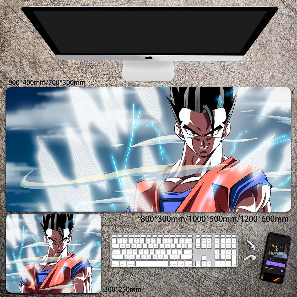 Skórzana podkładka pod mysz do biura Wysoka rozdzielczość Drukowanie Dragon Ball Mata na biurko Uroczy Son Goku Zablokowana krawędź Duży Pogrubiony Mata na biurko komputerowe Podkładka do pisania Klawiatura