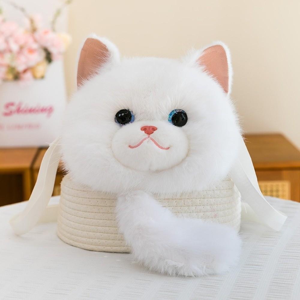 Soft Plush Animal Plush Shoulder Bag Cute Cat Stuffed Animals Bag New School Bags  Daypack