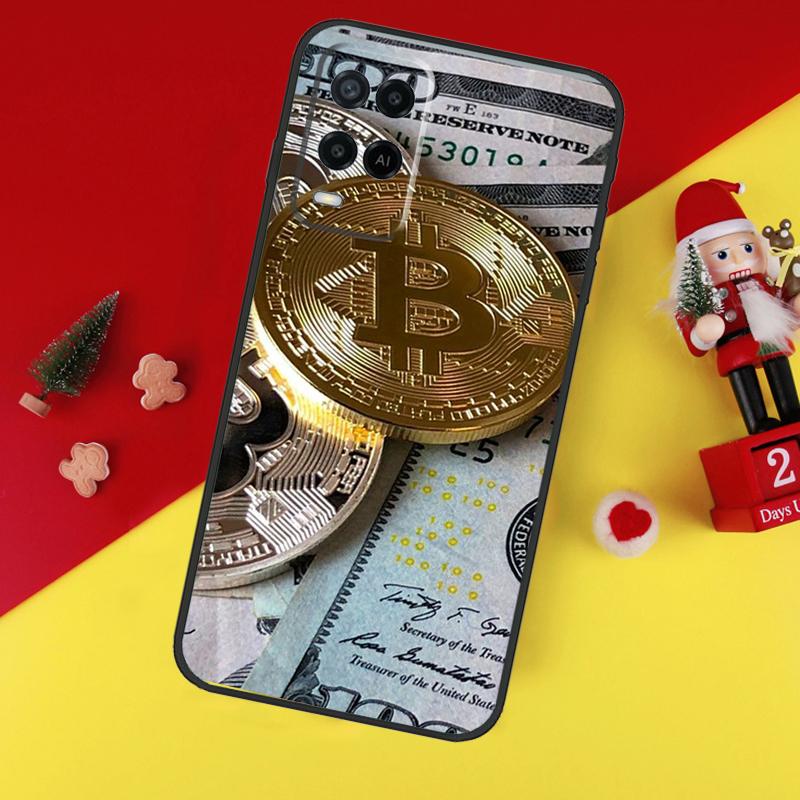 Bitcoin BTC Case For Oppo A78 A98 A18 A38 A58 A5 A6 Pro A54 A74 A94 A17 A57 A80 A60 A40 A96 A76 A16 A15