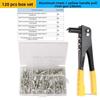 120Pcs Manual Riveter Set Heavy Duty Pressure Rivet Nut Tool Kit Manual Riveter  DIY Projects