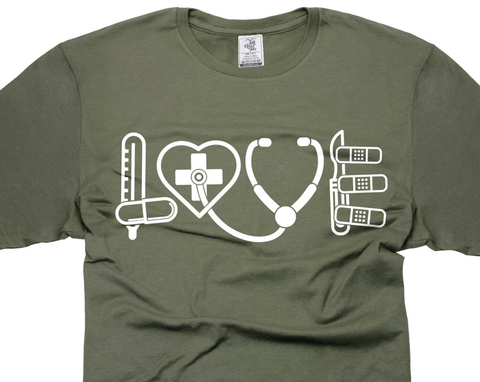 Love Shirt Nurse T-Shirt CNA Shirt Nurse Gifts Nurse Birthday Christmas Gifts Shirt For Her Women Mom Wife Nurse Gift Ideas 4XL