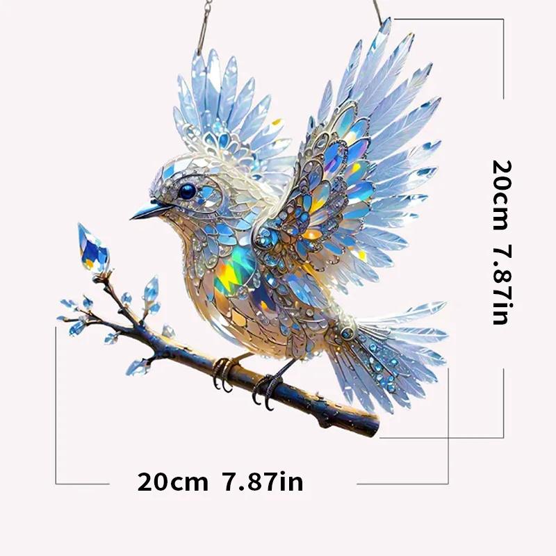 2D Flatt Krystallhimmel Glassmaleri Ornament Akryl Fugleheng Anheng Stue Gårdsplass Anheng Festivalscene Dekorasjon