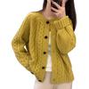 2025 A/W Women's 100% Pure Wool Round Neck Loose Cardigan Sweater