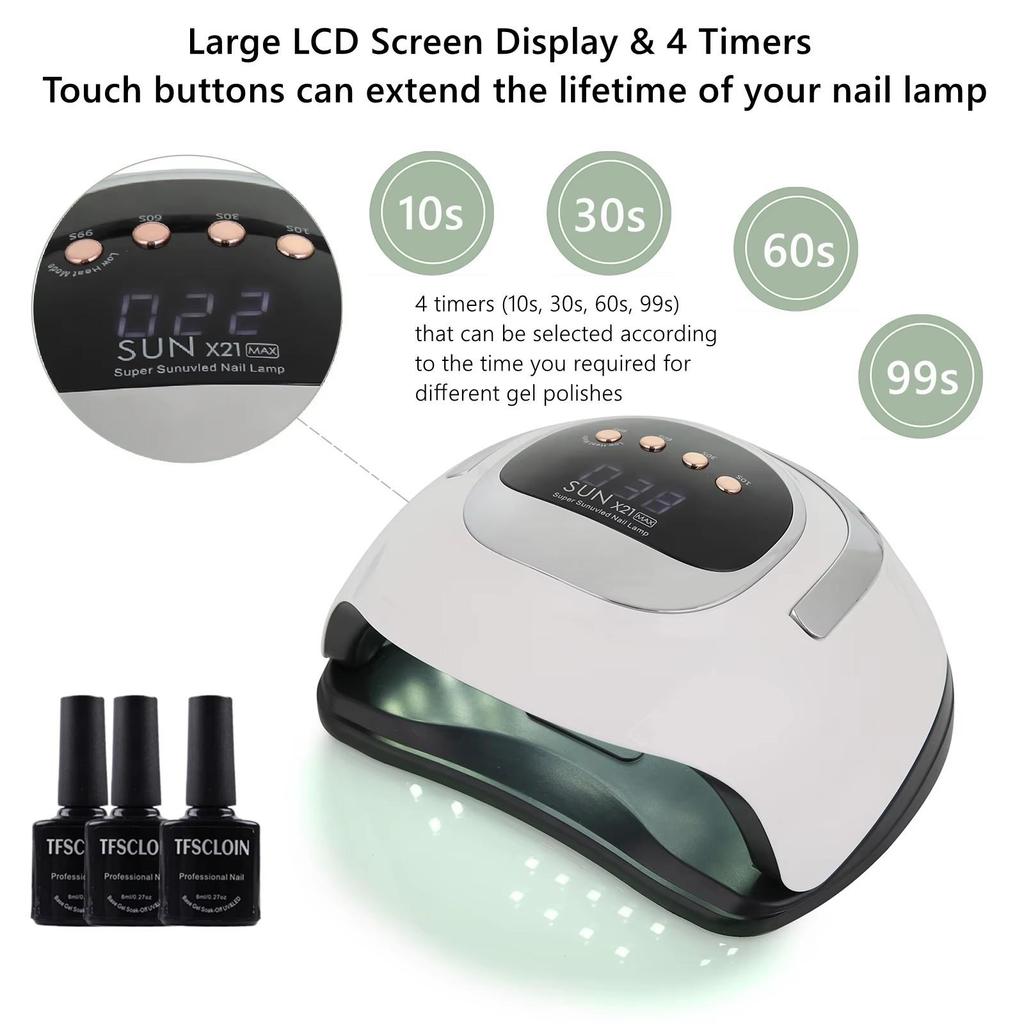 SUN  X21 MAX 72 LEDS UV LED Nail Lamp For Gel Nail Polish Professional Nail Dryer Light With Timer Auto Sensor Nail Art Tool