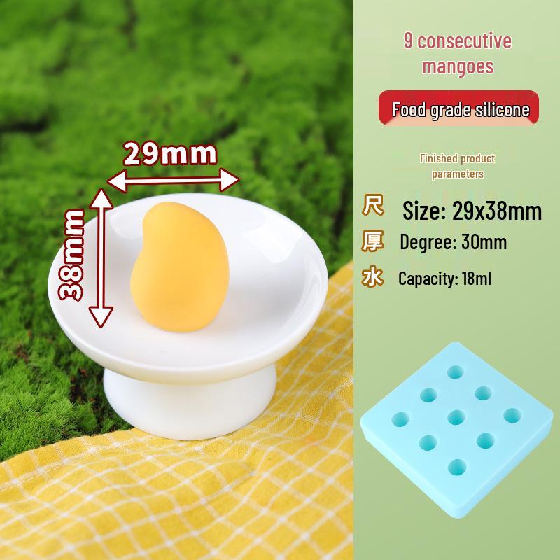 3D Mini Fruit Popsicle Mold - Mango, Peach, Lychee, Strawberry, Cantaloupe, Orange