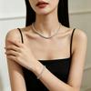 Elegant Green Silver Cubic Zirconia Women's Tennis Bracelet - Trendy, Fashionable, Round Diamond-Inlaid, Customizable Jewelry.