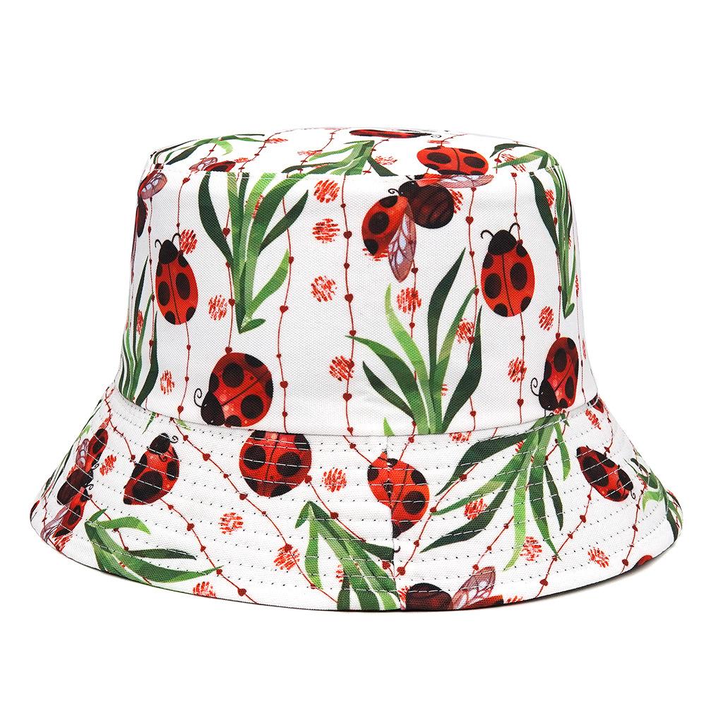 Spring and Summer Wide Brim Fisherman Reversible Cotton Bucket Hat Adults бежевый