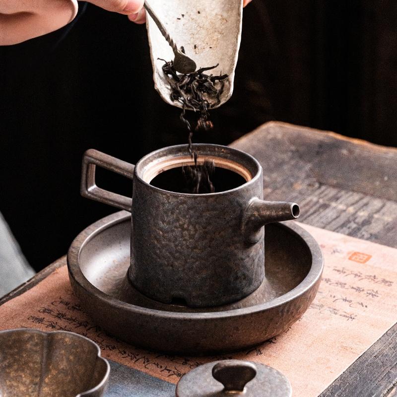 150ml Ceramic Teapot Iron Glaze Vintage Ceramic Teaware Tea Kettle Tea Ceremony Tea Making Kungfu Teapot