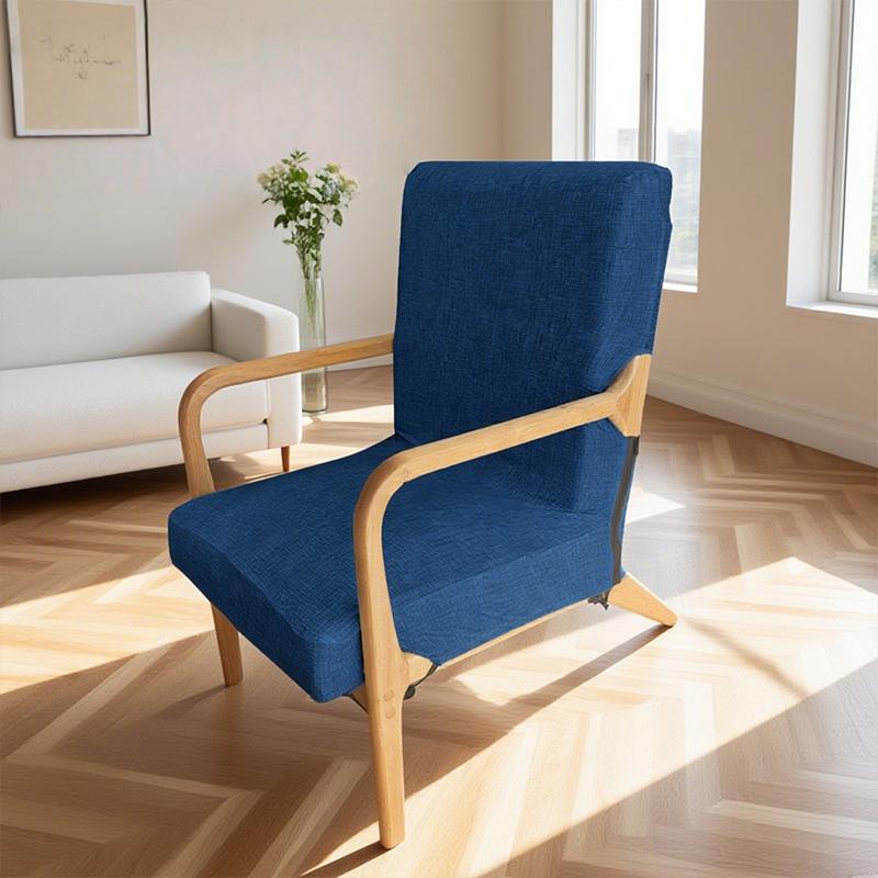 

Christmas Solid Wood Chair Cover Xmas Printed Mahjong Chair Cover Armchair Slipcover Furniture Stretch Protector (NO Chair)