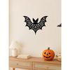 Handcrafted Iron Gothic Bat Wall Art, Dark Home Decor, Halloween Indoor Outdoor Ornament, Unique Gift