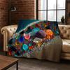 Colorful Pebble Rainbow Cobblestone Stone Flannel Blanket Soft Warm Blanket Throw Blanket for Bedroom Living Room Bed Picnic