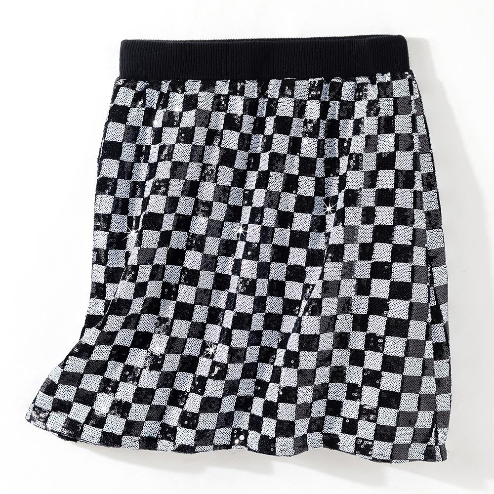 

Мини-юбка в клетку контрастного цвета с высокой талией E-girl, весенняя японская юбка Jupe Harajuku Faldas Mujer Moda C-227 One Size чёрный