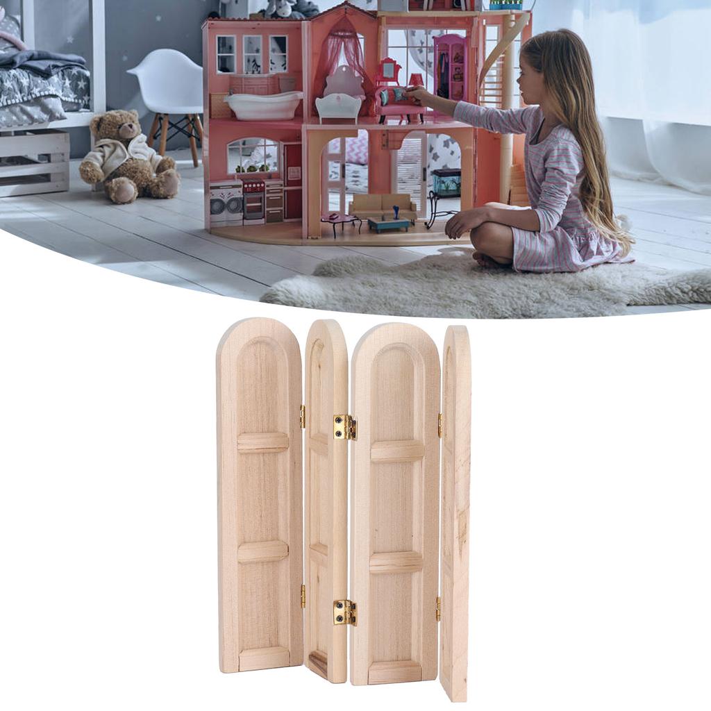   Wooden Screen 1:12 Retro  ature Scene Furniture Model Dollhouse Accessory