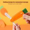 3Pcs 3 In 1 Cleaning Brush Set Portable Cup Lids Bottle Seals Container Gaps Cleaning Scrubber Kit with Precision Crevice Brush Heads Kitchen Cleaning