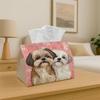 2D Flat, 1pc Party Tissue Box, Adorable And Realistic, Versatile Tissue Holder, Dog Animal Portrait Design, Outdoor Party Essentials, Daily Desktop Ti