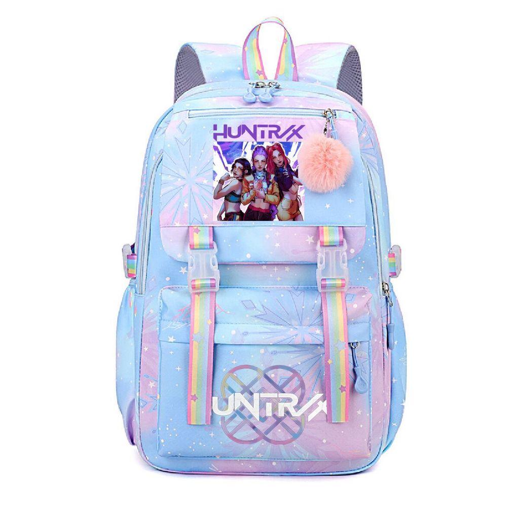 Kids Girls Kpop Rumi Mira Zoey Super Star Singers Printed Backpack Student School Bag