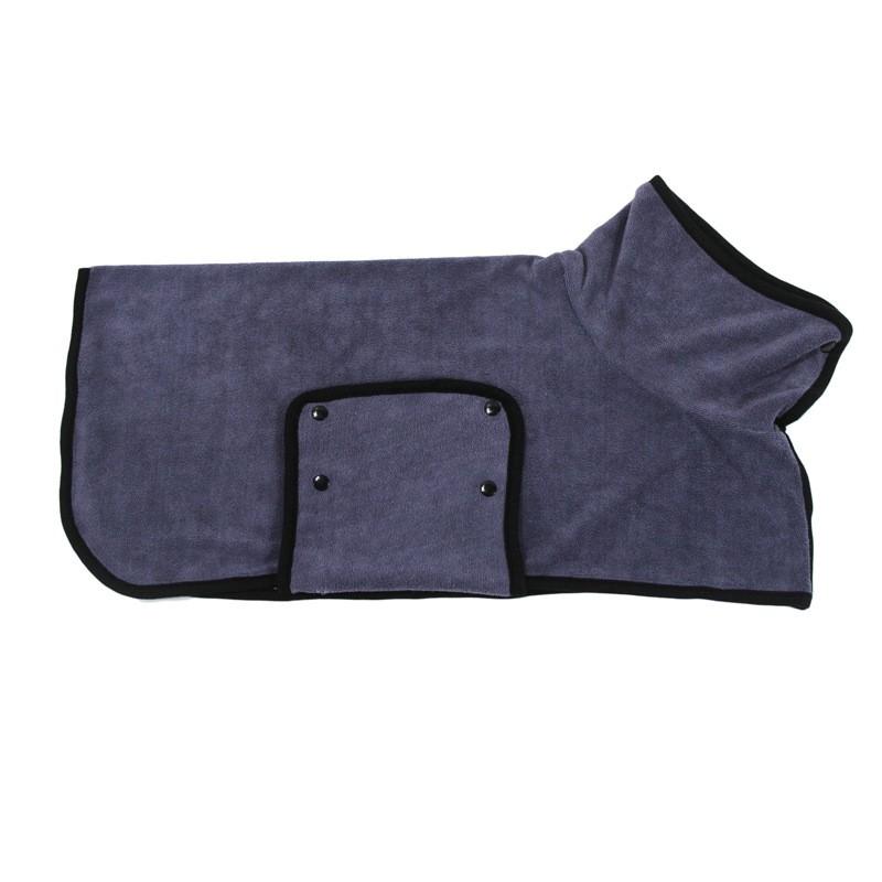 Pet Bath Robe With Hood Absorbent Quick-Dry Towel Coat Large Dogs Like Alaskan Malamute Golden Retriever