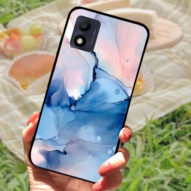 Etui do Alcatel 1B 2022 5031D 5031G Czarne Etui Silikonowe Miękkie TPU Pokrowiec na Telefon Fundas Case Dla Alcatel 1B 2022 5.5" Etui z Zderzakiem