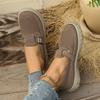 New Women's Casual Shoes Round Head Flat Comfortable and Breathable Mesh Shoes Fashionable and Versatile One Kick Flying Shoes