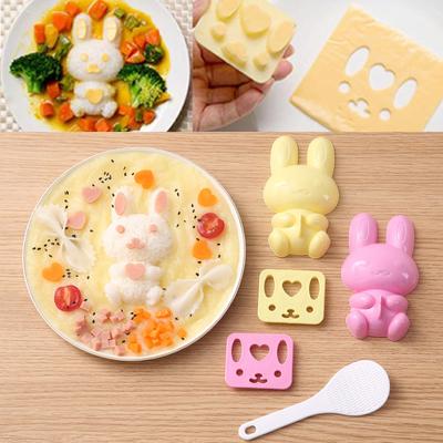 1 sada Kuchynská forma Forma na sushi Forma na sendvič Králik Forma na guľôčky na ryžu Diy Bento Maker Tool