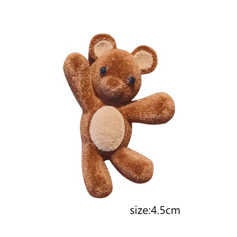 Cute Little Bear Velvet Hair Clips for Women New Side Bangs Clip for Girls Broken Hair Duckbill Clip Versatile Hair Accessory