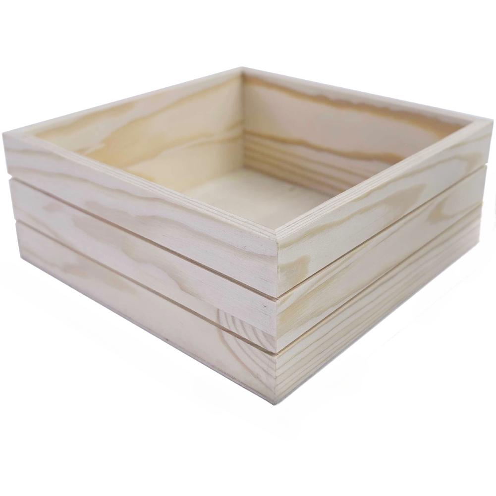 1 Pcs Wooden Tray Set Storage Box Modern Home Decor Square Succulent Organizer Square Storage Box Home Accessories
