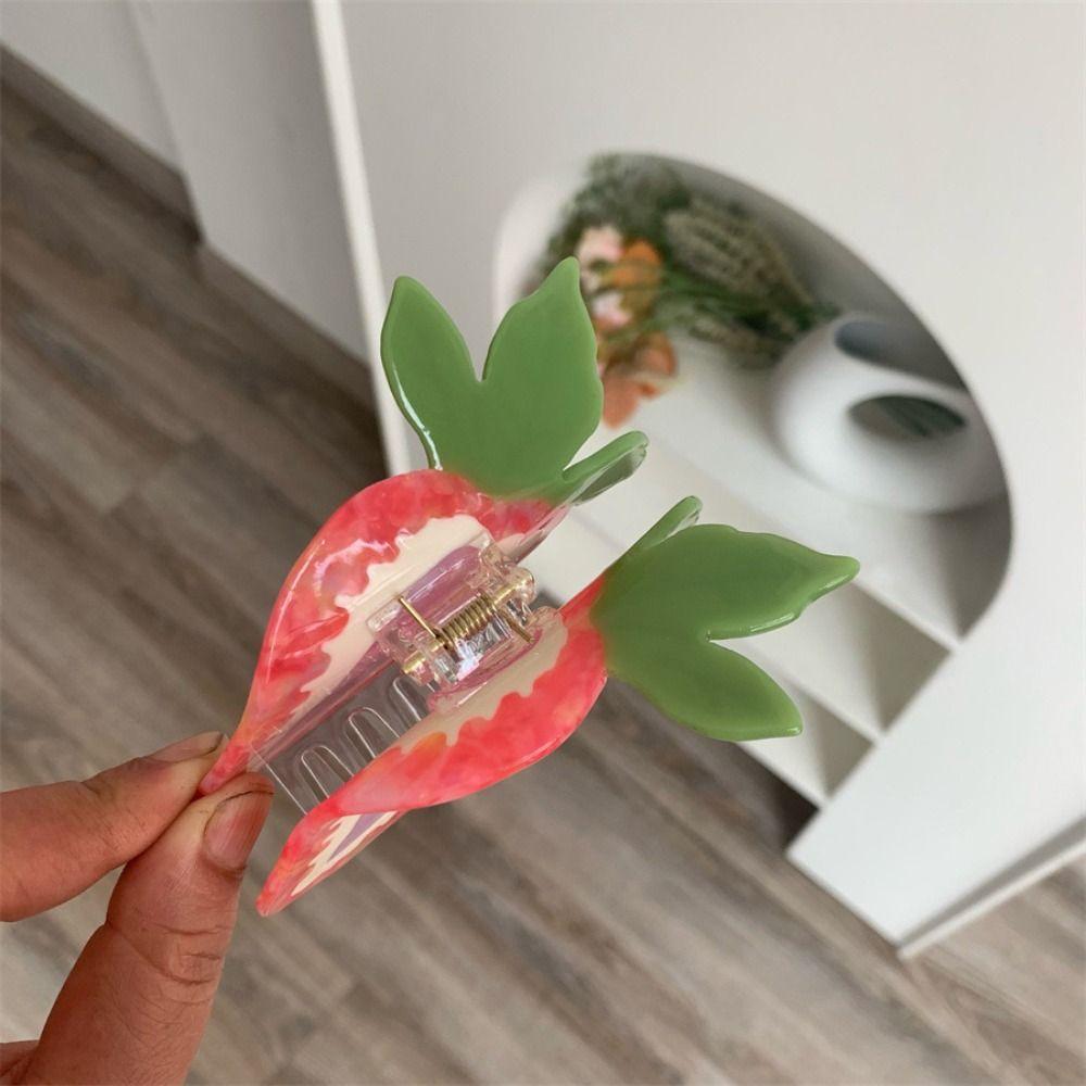 Love Acetic Acid Hair Clip Barrette Fruit Hairpin Creative Shark Clip Female