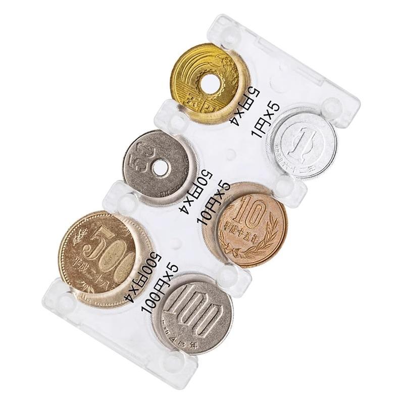 Japanese and Korean Coin Storage Clip, Portable Multi Slot Coin Organizer, Portable Pocket, Coin Classification and Storage Tool