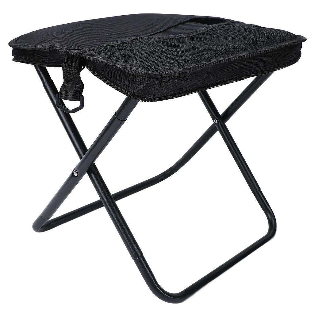 Portable Folding Camping Stool with Shoulder Strap Folding Stool Carry Bag for Hiking Fishing Picnics Black