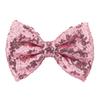 Hairpin Safety Rounded Corner Clip with Burr-Free Metal Spring Bow Shape Shiny Sequin Decoration Hairpin Children Sparkling Hair Accessory