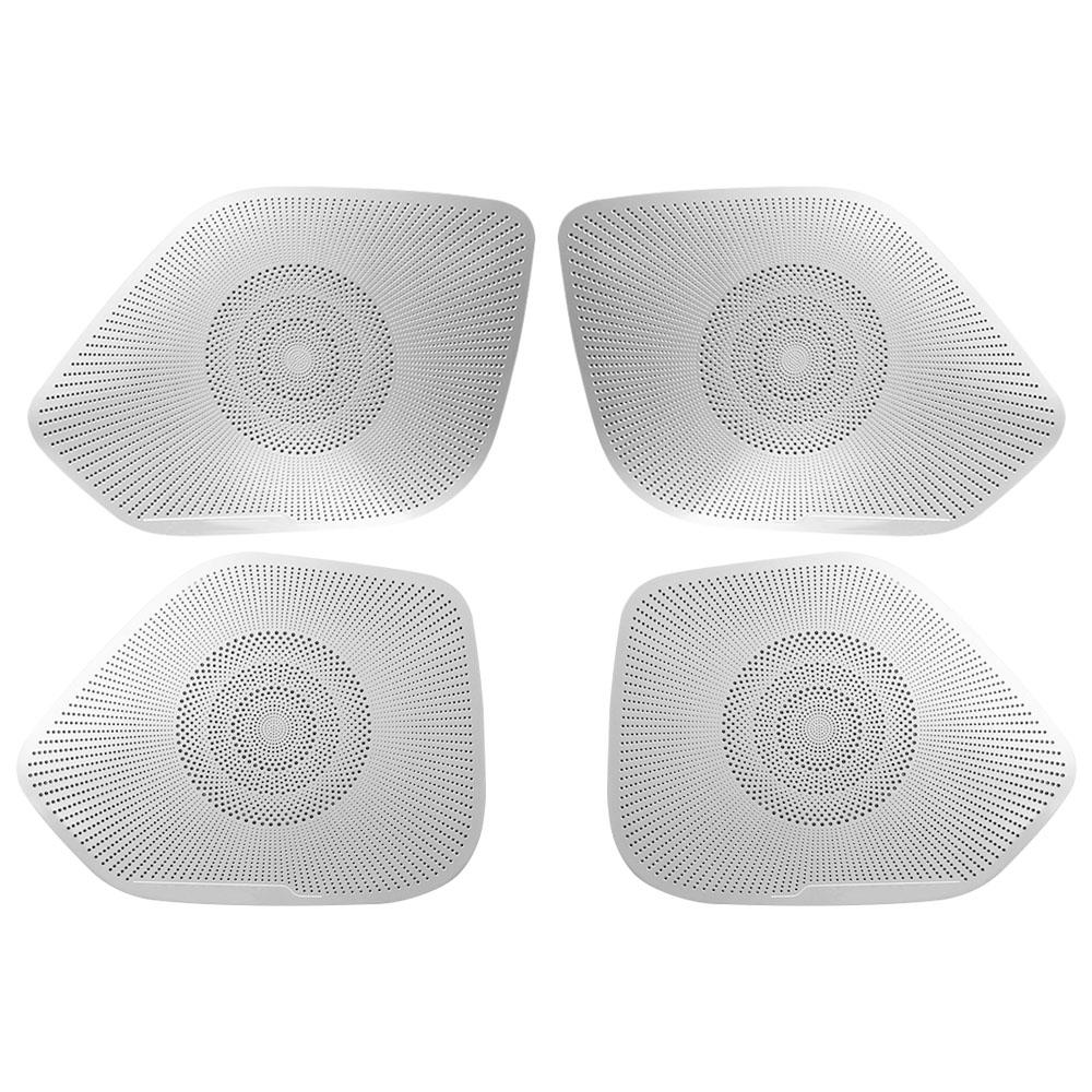 For Peugeot 2008 2019 - 2025 E2008 2020 - 2025 Door Stereo Audio Speaker Cover 4Pcs Decoration Sticker Trim Interior Accessories