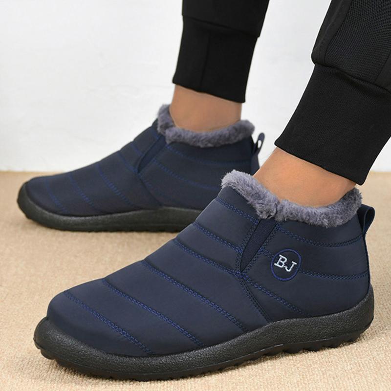 Fashion Men's Boots Warm Snow Platform Winter Boots For Men Hiking Men Shoes Unisex Ankle Boots Waterproof Working Shoes Male Footwear