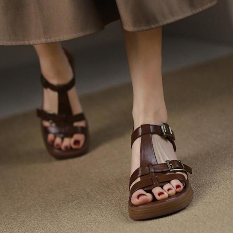 Fashion sandalias de mujer Women's Slippers Outdoor Heel Summer Soft Fabric High Heels Roman Fashion Women's Shoes Luxury Sandals