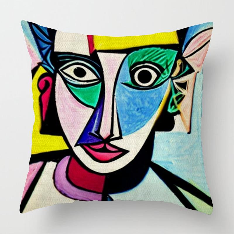 Modern figure illustration cushion cover living room cafe sofa pillow cover 40x 40cm Nordic style bedroom decoration aesthetics