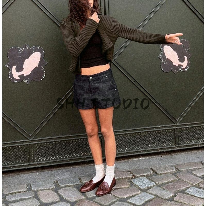 Fall New Women's Clothing French Style Design Rib Button Flap Collar Long Sleeve Knitted Coat 6771127