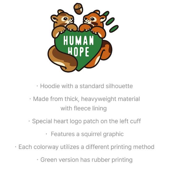 BTS Human Made Schwergewichtiger Hoodie Grün