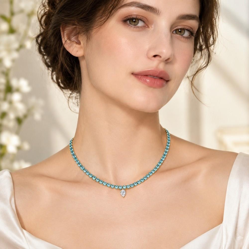 Closely Set Rhinestone Full Rhinestone Necklace Minimalist Necklace Casual Everyday Outfits
