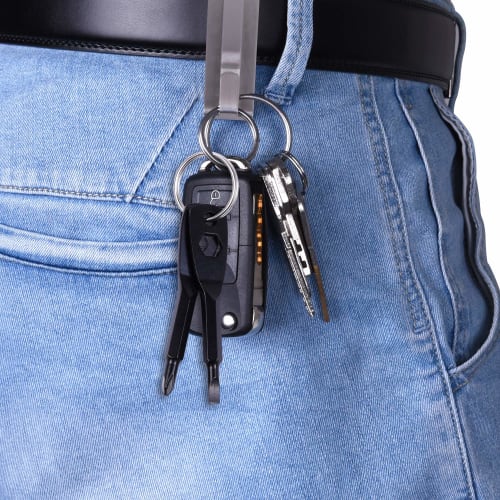 Wisdompro Screwdriver Keychain, Phillips and Flathead EDC Multi-Tool, Mini Size, Portable, Set of 2 Screwdrivers, Black