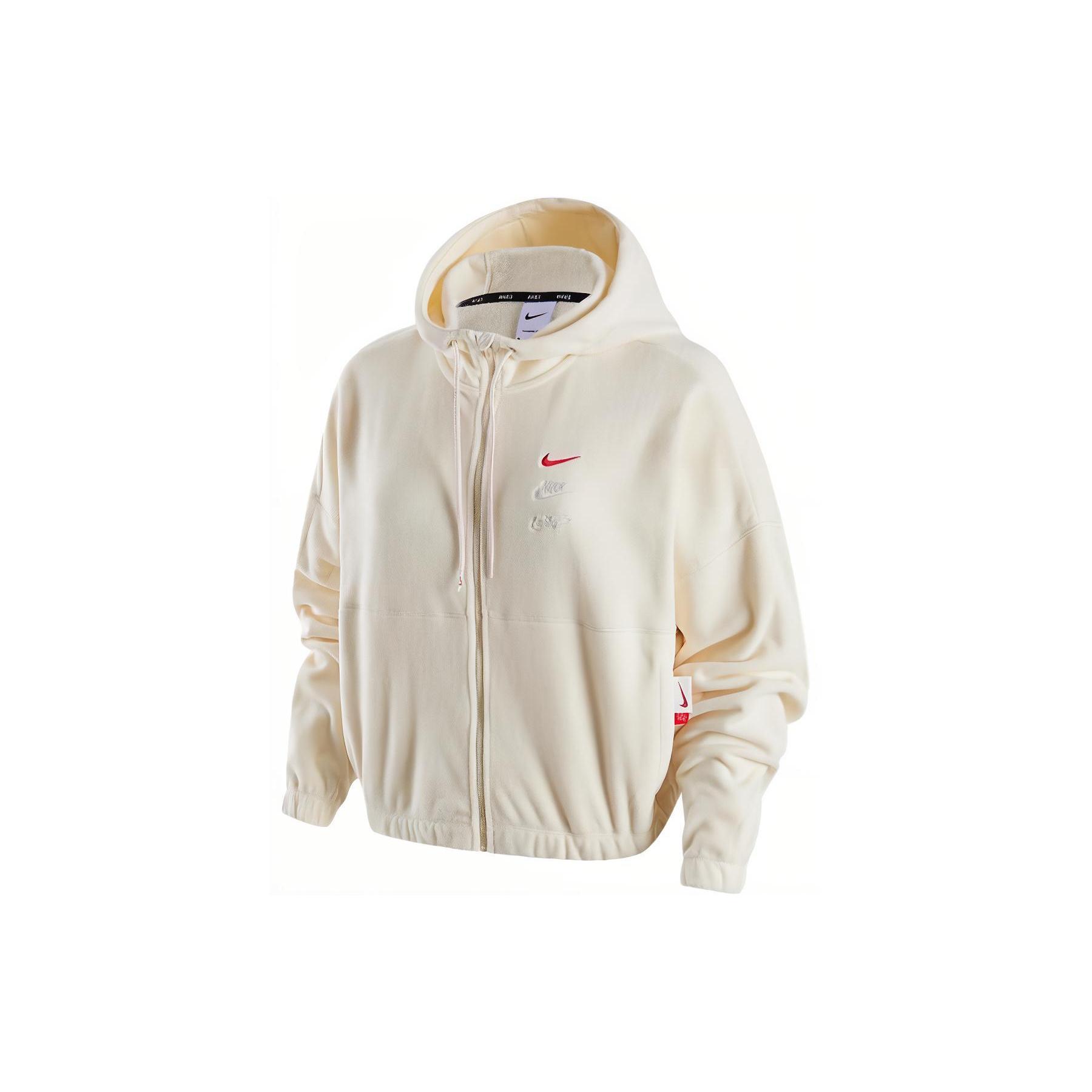 

New Nike Dragon New Year s Collection Velvet feel Coat Women s Coconut Milk FZ6387-113 XL