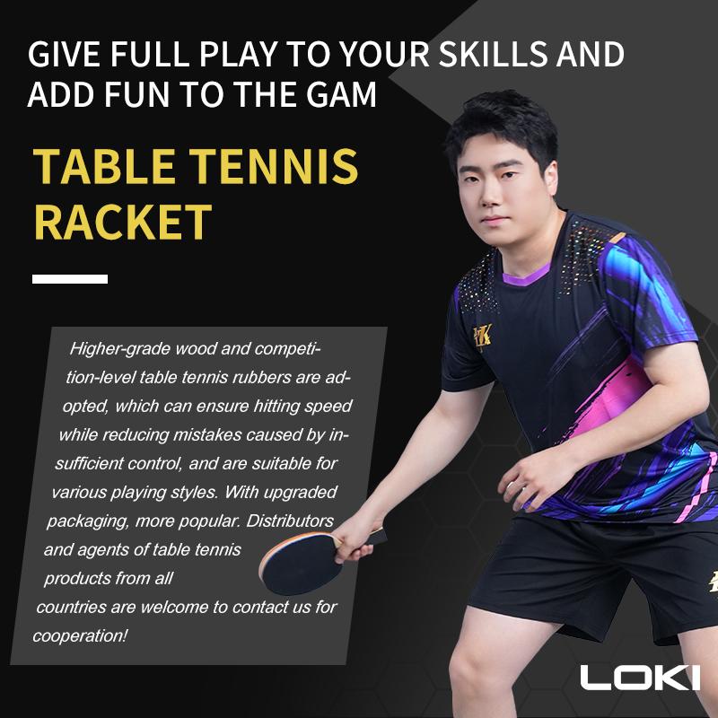 Loki Professional 9-Star Table Tennis Paddle 7 Ply Koto Surface Ping Gnf Carbon Fiber Ping Pong Rackets with Powerful Attack
