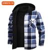Camicia da uomo con fodera calda: Camicia a Quadri in Flanella Spessa Foderata in Pile – Camicia Intera Foderata in Pile da Uomo
