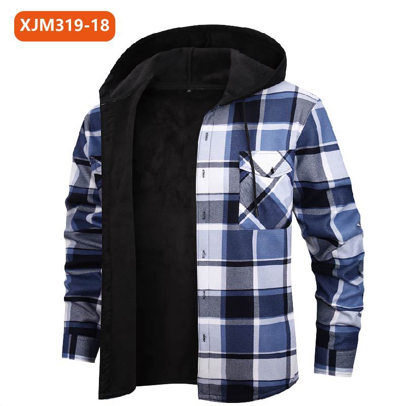 Camicia da uomo con fodera calda: Camicia a Quadri in Flanella Spessa Foderata in Pile – Camicia Intera Foderata in Pile da Uomo