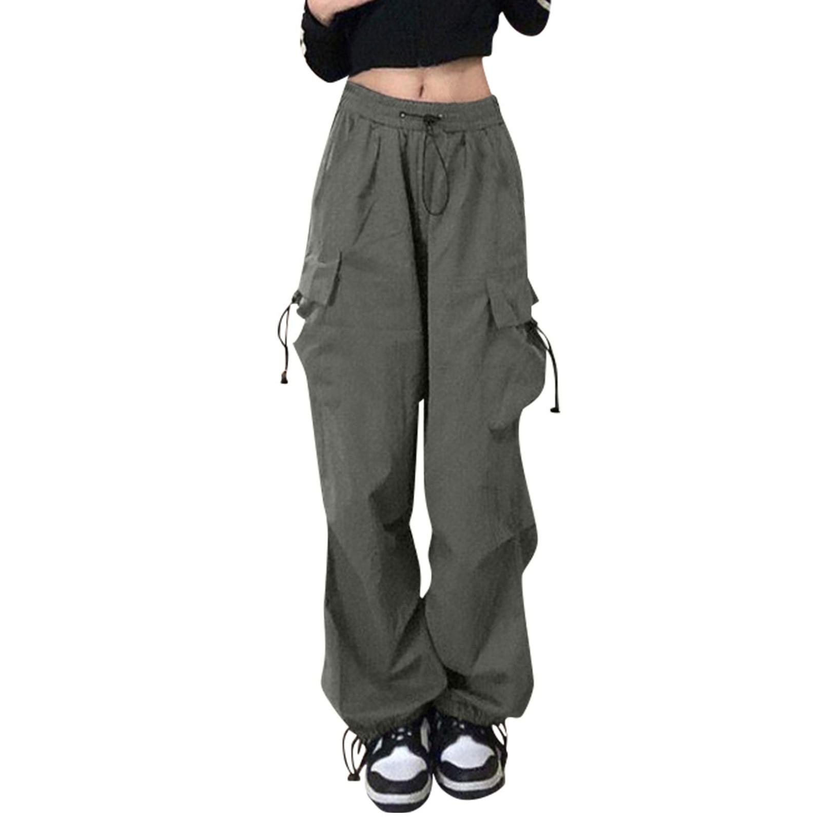 

Fashion Women s Casual High Waisted Color Straight Pocket Pants L