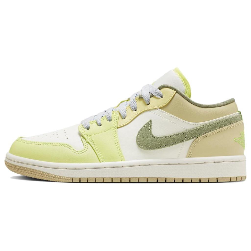 (WMNS) Air Jordan 1 Low Sail Oil Green Light Lemon Women s FD9906-131 EU 38.5